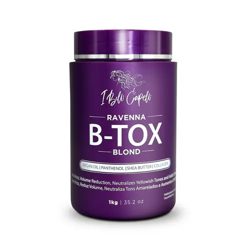 I BELLI CAPELLI Ravenna B-tox Mask, Haircare Treatment with Keratin & Argan Oil for Tone Correction, Anti-Frizz & Shiny Hair, Deep Nourishing for Dry Hair, 1kg/35.02 oz, Anti Frizz Shine, Deep Nourishing Repairing, Blonde Hair, Intensive, Hair Glow
