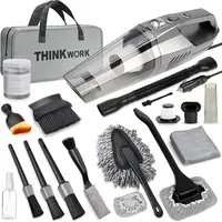 THINKWORK Car Cleaning Kit with 8000PA High Power Vacuum, 21-Piece Set for Spotless Interior, Includes Brushes & Microfiber Towel, Ideal Gift for Car Enthusiasts - Automobile Cleaner