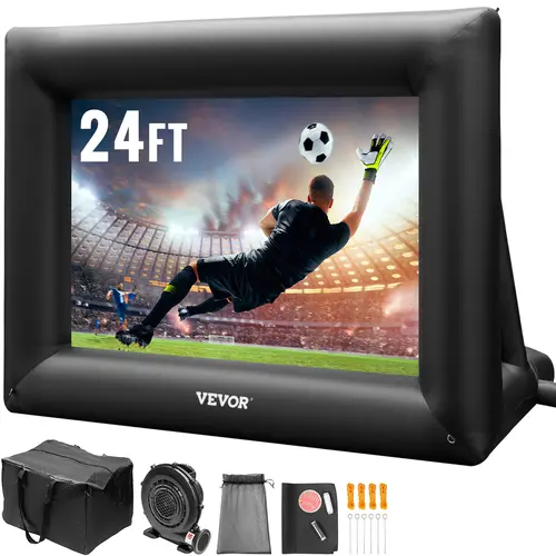 【Summerfinds】VEVOR Inflatable Movie Screen 24FT Inflatable Projector Screen for outside ， Inflatable Screen Oxford Fabric Material Blow Up Screen for Outdoor Movie Supports Front/Rear Projection,summerwins,toolupgrade