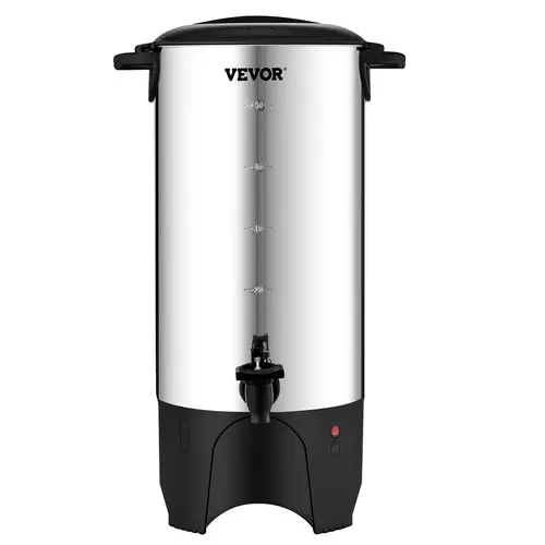 【toolupgrade】VEVOR Commercial Coffee Urn different capacities Stainless Steel Large Coffee Dispenser1000W 110V Electric Coffee Maker Urn For Quick BrewingHot Water Urn with Detachable Power Cord for Easy CleaningSilver