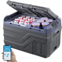 VEVOR 25L Dual-Zone Double-Compartment Compressor Cooler, Portable Mini Fridge Freezer for Car & Home, Camping Supplies Outdoor Equipment, Father's Day Gift, Outdoor Camping Equipment