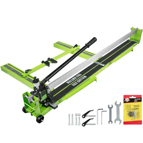 【Summerfinds】VEVOR Manual Tile Cutter, Heavy Steel Frame 32-48 in Cutting Machine with Laser Guide, Bonus Spare Cutter & Ergonomic Grip, Comfy Hand Tool for Precision Cutting Porcelain Tiles, Ceramic Floors (Resists Daily Wear), Tile Cutters, Heavy Steel,