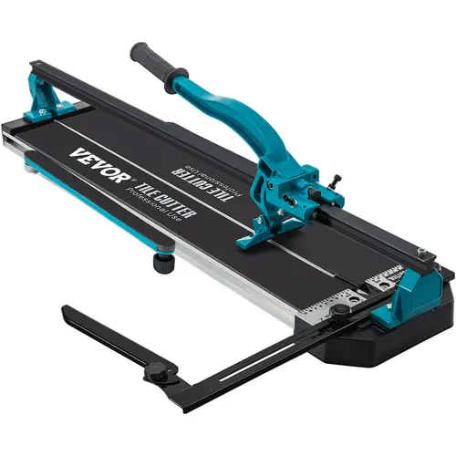 【toolupgrade】VEVOR Heavy Duty Tile Cutting Machine (48in, 3/5in Cap), Manual Construction Tool with Single Rail, Double Brackets, Precise Laser Guide, Extra Blade Gift (Inches/Meters) for Porcelain Tiles
