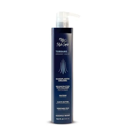 I Belli Capelli Torrano Organic Hair Reconstructor Fluid Style - 500ml/16.9fl oz Anti Frizz Serum, Frizz Control, Damaged Hair Fix, Deep Conditioning Routine, Repairing, Cleansing, Moisturizing, Nourishing Vegan Haircare with Collagen & Oil, Hair Treatmen