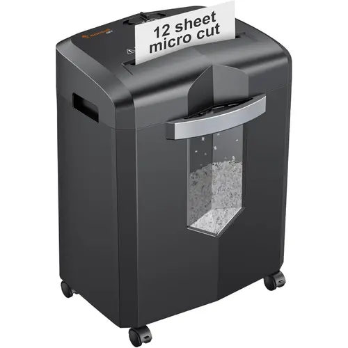 Bonsaii Microcut Paper Shredder - 12-Sheet, 60-Minute Run Time, P-4 Security, 60dB Low Noise, Shreds CD, Credit Card, Mail, Staple, Paper Clip, 4.2Gal Pullout Bin for Home Office Use, Microcut Shredder, Paper Shredders,sohochic