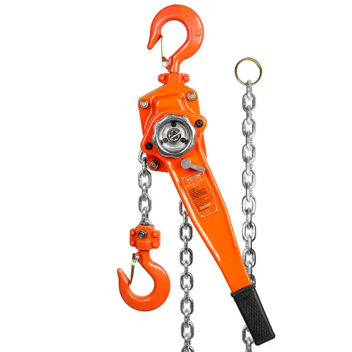 【toolupgrade】VEVOR Manual Lever Hoist (Hand Winch Chain Lift), 1.5 T 3300 lbs Capacity 20 FT Come Along, G80 Galvanized Carbon Steel, Weston Double-Pawl Brake, Auto Chain Leading, 360° Rotation Hook, Smooth Guided Pull for Industrial Users