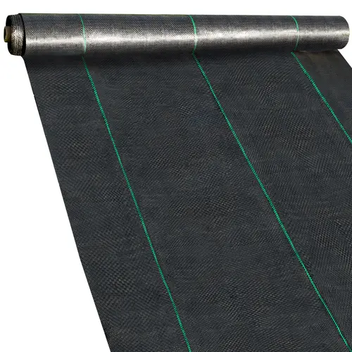 【toolupgrade】VEVOR 3.2 oz Premium Woven Mesh Weed Barrier Fabric, Heavy-Duty Landscape Fabric, High Perm. Weed Blocker, Geotextile Underlayment Polyethylene Ground Cover for Flower Beds, 300 Ft Long