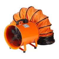 【toolupgrade】VEVOR Portable Ventilator, exhaust fan with duct hose for workshop, 12 Inch 585W 3198 CFM Heavy-Duty Cylinder Fan with 16.4 ft Duct Hose for Dust, Smoke, Fumes - Home, Workshop, Garage Use, Portable Blower Blowers, Ventilation Fan Booster