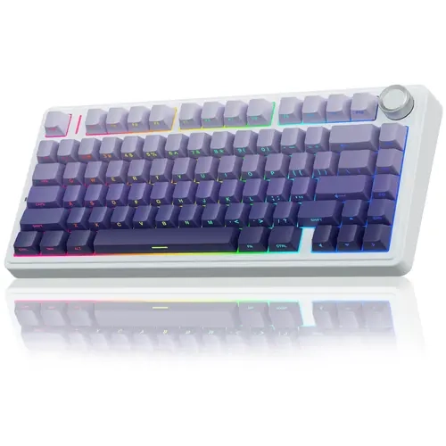 AULA F75 Pro Tri-Mode Wireless Mechanical Gaming Keyboard - 75% Knob Control Washer Hot Swappable Custom, RGB LED Backlit Lighted PBT Keycaps, Pre-lubricated Linear Switches, Budget Modern Wireless PC Accessory TikTokShopfalldealsforyou Outdoorfun, Led Ba