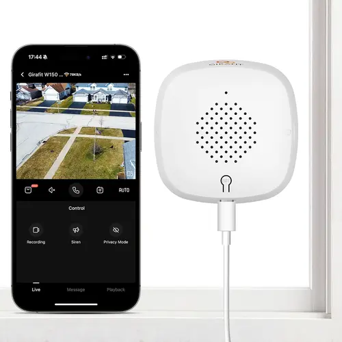 GIRAFIT 3MP Smart WiFi Window Surveillance Camera - 2.4GHz & 5GHz, ChromaMax AI Color Night Vision, Person & Motion Detection, 24/7 Recording, SD Support, Easy Quick Installation, Home Monitoring Security Camera, Smart Wifi Camera, Wifi Surveillance Camer