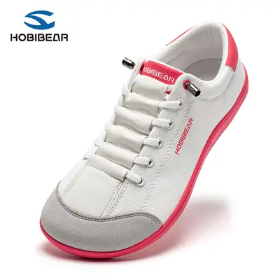 HOBIBEAR Women's Barefoot Wide Fit Canvas Slip-On Sneakers - 0 Drop, Comfortable Insoles, All Black Low Top Lightweight All-Day Casual Trainers for Walking, Ideal Gift Option, Comfortable Shoes, TikTok Shop Back to School