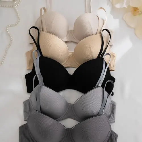Women's Solid Adjustable Strap Underwire Everyday Bra, Adjustable Bras with Underwire, Soft Comfy Breathable Fit Medium Fabric Bra, Ladies Lingerie Underwear for All Seasons, Womenswear