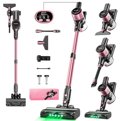 VICEASE Cordless Vacuum Cleaner, 450W 33Kpa, LED Display, Green LED, Anti Tangle & 1.5L Dust Cup, Gift Box, 8 in 1 Vacuum for Hardwood Floor/Carpet/Pet Hair/Car/Gift summerwins,summerwins,dorm essentials,home essentials,back to school,back to school haul,