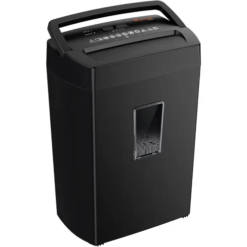 Bonsaii P-4 Level Security Patented Crosscut Paper Shredder (C275-A) - Automatic 12-Sheet Heavy-Duty Home Office Model, Shreds Paper, Credit Cards, CDs, Mail, Staples, Clips, 5.5 Gal Transparent Bin, 5-Minute Continuous Shredding, Patented Cooling System,