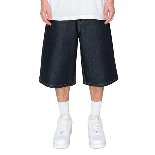 VICTORIOUS Men's Baggy Raw Denim Jorts, Oversized Streetwear Style with Below-the-Knee Cut and Comfort Stretch, Spandex, Pocket, Plain, Loose, Classic, Jean Shorts, Men's Wear, Baggy Jorts