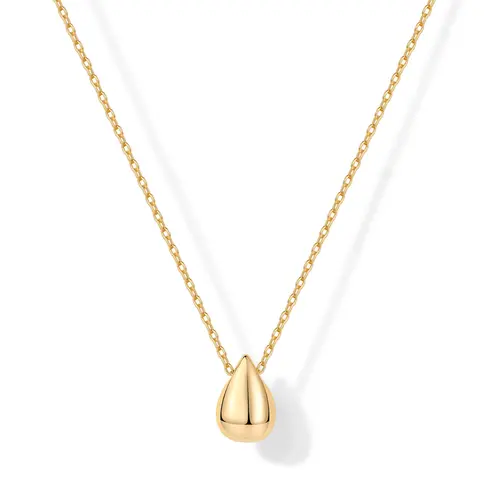 PAVOI 14K Gold Plated Women's Teardrop Pendant Necklace with Adjustable Chain