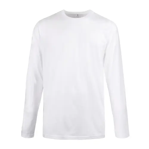 Men's 100% Cotton T-Shirt Long Sleeve Crew Neck Classic Fit Plain Tee Regular Big & Tall S-3XL Workout Breathable Casual Activewear Menswear Solid