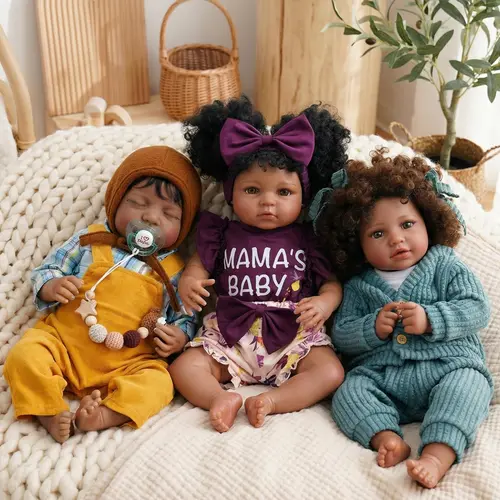 BABESIDE Lifelike Look Realistic Rebirth Newborn Doll - Black Girl/Boy Reborn Baby Doll with Soft Body, Poseable Limbs, Clothes & Toy, Gift for Kids Age 3+ #summerwins,sohochic