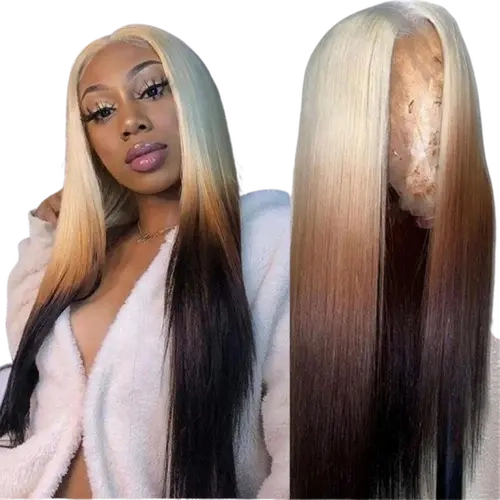 Lush Haute Straight Lace Front Wigs For Women Lace Frontal Wig Synthetic Lace Front Wigs Bone Straight Hair Lace Front Wigs 180% Density clean hairline