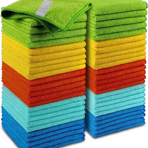 50 PCs Microfiber Cleaning Cloths - Car Detailing Supplies, Microfiber Drying Towels, Effectively Cleaning for Car Owners, Automotive Maintenance & Home Use