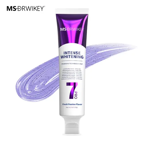MSDRWIKEY 7-Pro Intensive Oral Toothpaste, Upgraded Purple Teeth Whitening Formula with 7 Probiotics, Daily Brightening Teeth Whitening for Long-Lasting Freshness