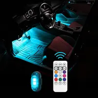 Remote Control Car Footwell Light, TutuCar Nexun, USB Rechargeable RGB LED Light, Waterproof Car Interior Decor Light, Suitable for Cars, Led Car Ambient Light, Automotive Ambient Lighting, Car Decor Accessories Wireless Easy Install, Gift Idea