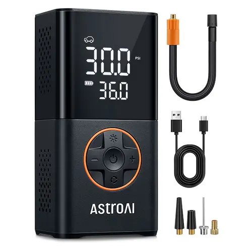 AstroAI L7 Tire Inflation Tool Portable Air Compressor with Digital Dual Values Display, 150 PSI, LED Lights, Suitable for Cars, Motorcycles, Bikes, Balls Tire Inflation Tool Tire Inflation Tool dealsforyoudays,car accessories,toolupgrade