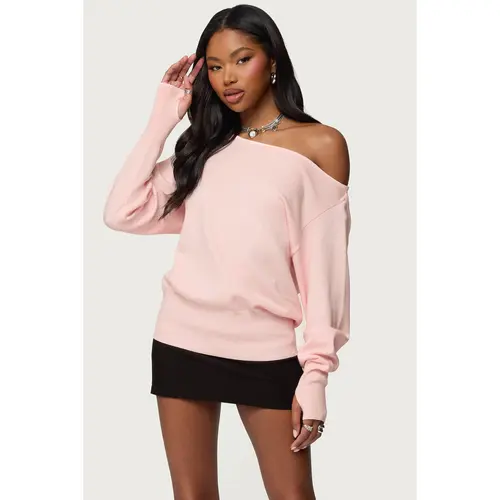 Off Shoulder Oversized Sweater