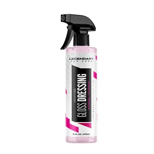 Legendary Gloss Dressing Spray Bottle - 16oz Long-Lasting Bright Auto Accessories for Cars, Automotive Exterior Trim Care, Interior Upkeep, Tire Gloss Protection, Faded Plastic & Rubber Restoration