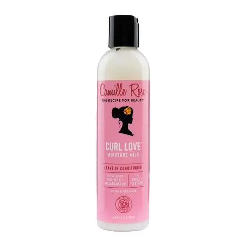 Camille Rose Curl Love Moisture Milk - 8oz Softening Leave-In Conditioner with Macadamia Seed Oil, Rice Milk & Elm Bark for Hydration, Detangling, Breakage Prevention - Curly Hair & Coils (Haircare Leave-In)