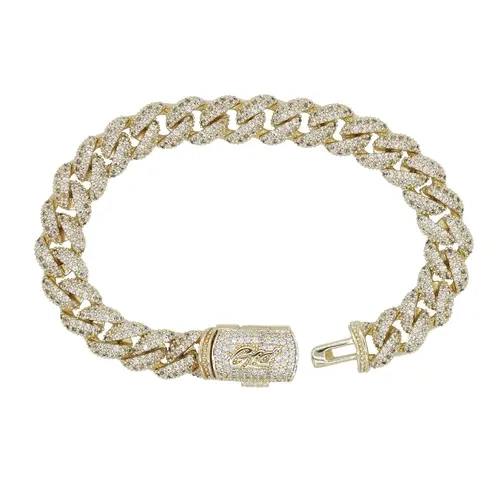 GLD Link Bracelet in 18k Yellow Gold Plated - 8.5mm - Lifetime Guarantee, Perfect Gift