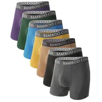 BAMBOO COOL Men's Cooling Boxer Briefs - 92% Bamboo Viscose Jersey Spandex, Ultra Soft, Breathable, Moisture Wicking, Stay-Put Waistband, No Riding Up, 3D U-Pouch, for Daily Wear, Hiking Fathersdaygift Beige