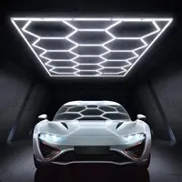 HYPERLITE Hexagon Ceiling Light Set Pack - DIY Hex Grid Fit PC Material Cool White LED Lighting System for Car Detailing Garages, Workshops, Polycarbonate,sohochic