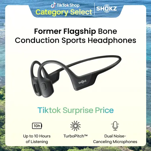 SHOKZ OpenRun Pro - Open-Ear Bluetooth Bone Conduction Sport Headphones - Sweat Resistant Wireless Earphones for Workouts and Running with Premium Deep Base - Built-in Mic