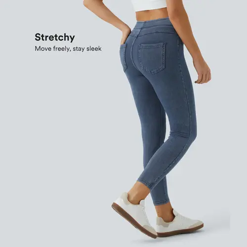 Halara Flex™ High Waisted Pocket Denim Casual Leggings #BackToSchool