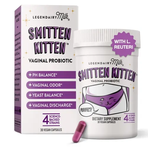 Smitten Kitten Women’s Probiotic - Legendairy Milk - pH Balance - Odor Control - Microbiome & Flora Support  - Supplement feminine  probiotics women