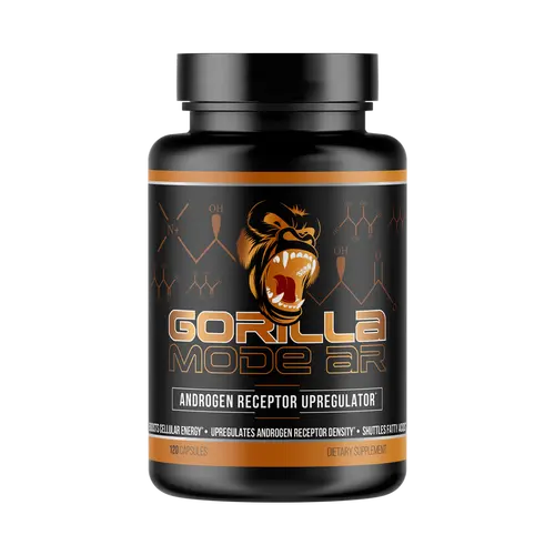 Gorilla Mode AR Carnitine Cutting Aid Supplement, Sugar Free L-Carnitine L-Tartrate Amino Acids Nutritional Supplement for Fitness Adults, Metabolic Health & Support (120 Capsules, 24-Month Shelf Life, Androgen Receptor Density Uppregulation), Body Health