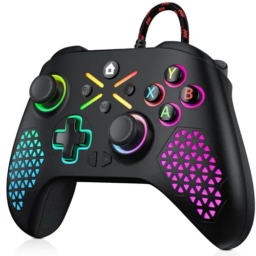 Wired RGB Controller for Xbox One/Xbox Series & PC Programmable Macro & Turbo Gamepad with Dual Vibration & 2.4GHz Wireless Connectivity for Enhanced Gaming - Connection