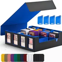 Trading Card Storage Box 2400+ Capacity  – MTG Commander Deck Box with 24 Colorful Divider Tabs – TCG Card Holder for PTCG, Sports, Football & Baseball Cards,sohochic