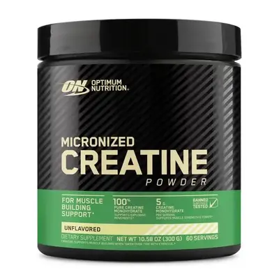 Optimum Nutrition Micronized Creatine Monohydrate Powder with Micronized Mix, 5g Servings, 60 Servings, Unflavored, Keto-Friendly Fitness & Wellness Supplement