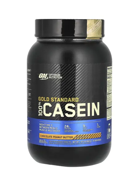 Optimum Nutrition Gold Standard 100% Micellar Casein Milk Protein Powder - 2lb, 24g Protein, 25 Servings, Gluten-Free Fitness Supplement for Muscle Support