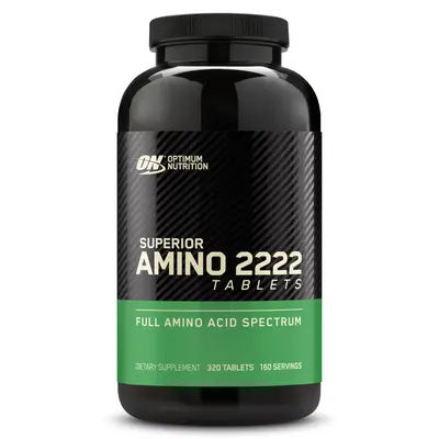 Optimum Nutrition Superior Amino 2222 Tablets, Complete Essential Amino Acids Healthcare Supplement
