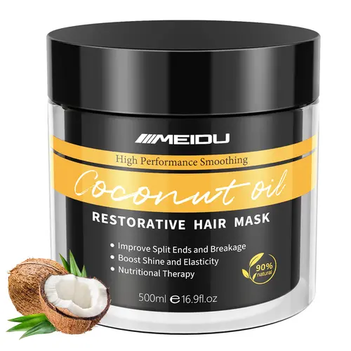 MEIDU Keratin Hair Mask - Collagen Hair Care Products with Ginseng Nourishment, Coconut Oil Deep Conditioning, Intense Repair Treatment for Adults, Frizz Control & Detangling Smooth Moisturizer,sohochic