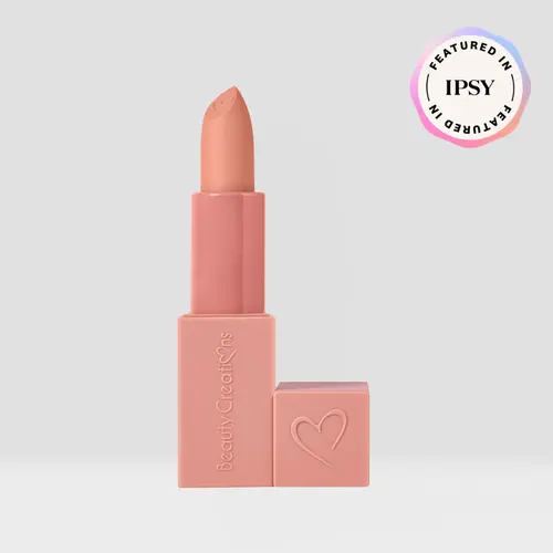 Beauty Creations Tease Me Lipstick - High-Pigment Soft Matte Lipstick with Jojoba Oil, Sunflower Oil, Wax, Fragrance-Free, Lightweight, Moisture-Locking, Repairing, Soft Touch Packaging (Dirty Beige) for Lip Care, Makeup