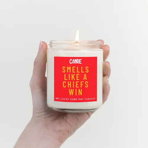 Smells Like a Football Win Scented Candle - 40-Hour Long-Lasting Burn Time, Home Decor for Game Day, Room & Living Room Decorations, House Merch Gifts