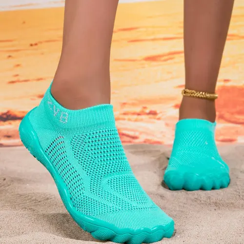 Women's Wide-Fit Breathable Water Shoes, Polyester Upper and EVA Sole, Ideal for Swimming, Camping and Yoga, Lightweight Aqua Sports Swim Shoes