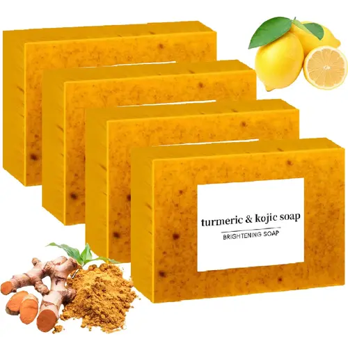 Kojic Turmeric Cleanser Soap - Kojic Acid Soap for Face and Body, Beauty Products, Face Care Products, Body Care Bath & Shower Cleansing Bar,sohochic