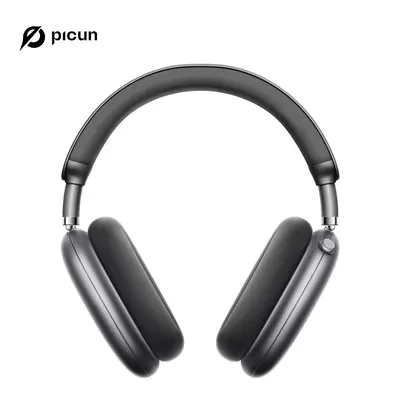 Picun F8 Pro Over Ear Noise-Cancellation Bluetooth Headphones - Bluetooth 5.4, Custom EQ, Detachable Fabric Earcups, Dual Device Pairing, 96-Hour Standby, iPhone/Android Compatible, Cool Boy Gifts, Wearable Tech Gadgets (Summ Grey)