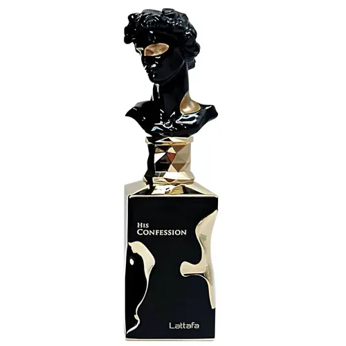 Lattafa His Confession Aromatic and Woody Eau de Parfum Spray for Men - 3.4 Oz/100 ml Single Item EDP Liquid Colognes with Wood Notes