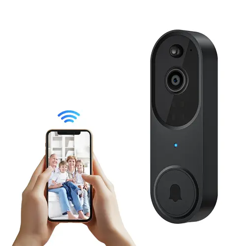 Wireless Video Doorbell Camera - Modern Outdoor Safety Device with 1080P Sensor, AI Human Detection, Night Vision, Instant Alert, 2-Way Audio, 2.4G WiFi Only, Easy Installation, Rechargeable Battery, Cloud Storage, Privacy Protection